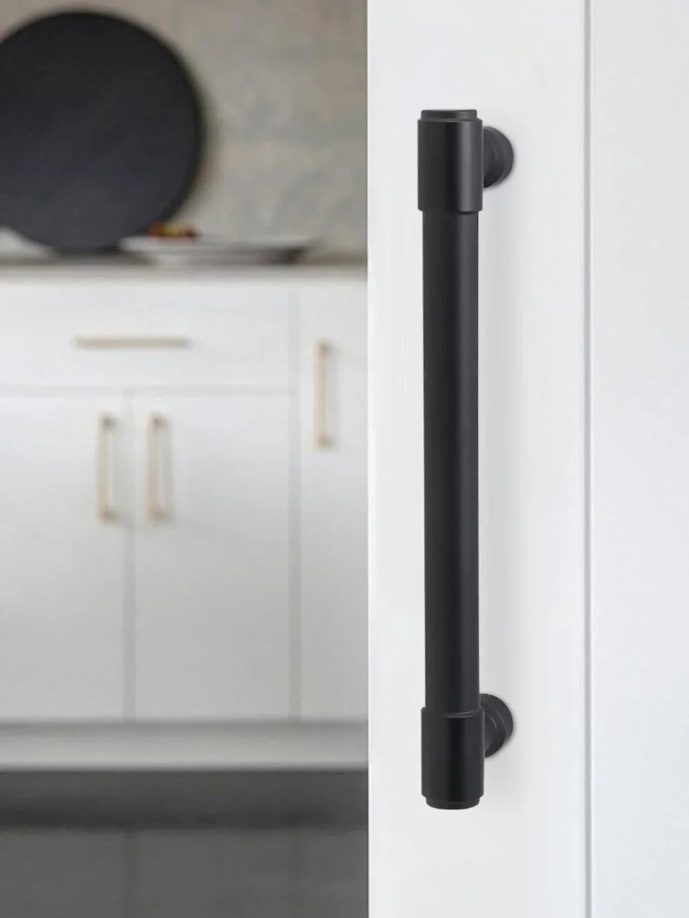 10 Pack 5 Inch(128mm) Kitchen Cabinet Handles Matte Black Cabinet Pulls Alloy